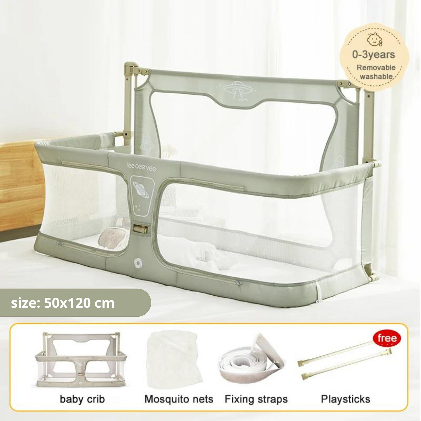 Baby Bed Guardrail